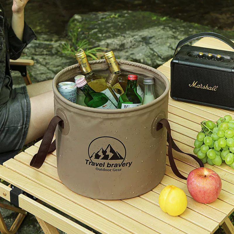 Handheld universal bucket for camping