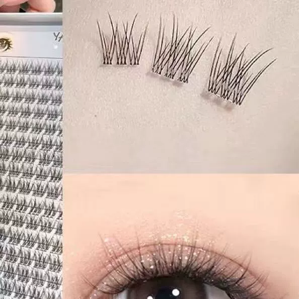 Fishtail Cluster False Eyelashes, Multi-Row Kit, 10–12 mm Lengths, Single boxes or Sets