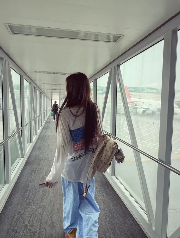 高品质~新款ch克罗伈夏季薄款后背国旗印花长袖防晒T恤宽松上衣女|undefined