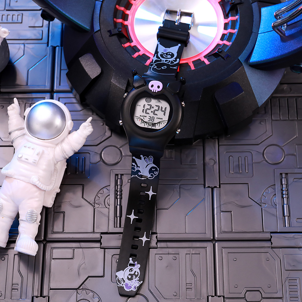 2024 nuevos niños dibujos animados grandes números multifuncionales serie impermeable relojes electrónicos unicornio viento del campus