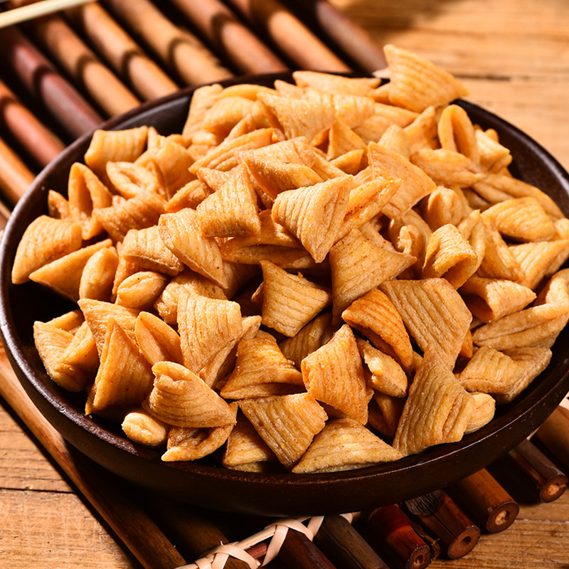 【60 packs per box】Wonder Corner Triangle Crispy Pot Cakes Full Box Internet Snack Cereal Horn Tips Horn Crisps 10 packs