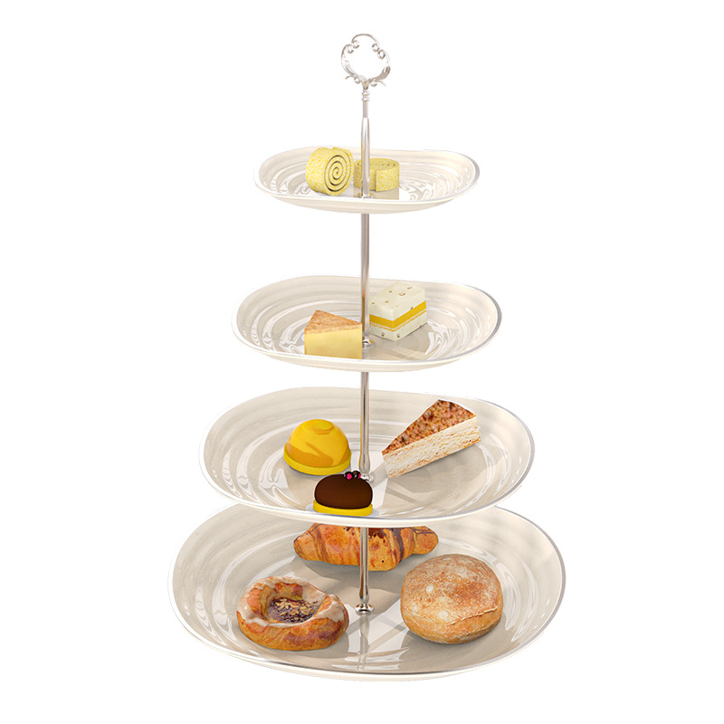 Pasteles de lujo ligero multicapa bandeja de frutas de banquete de alojamiento snack para bandeja de frutas bandeja de pasteles