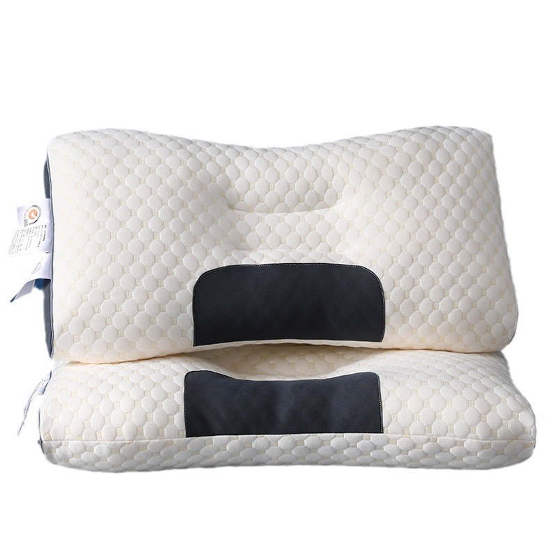 Transfronterizos para proteger la columna cervical para ayudar a dormir flores torcidas huesos de punto de hotel almohada SPA núcleo de almohada para estudiantes adultos image 5