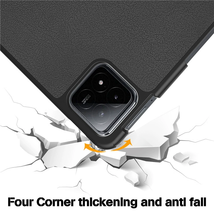 Подходит для 2024 года защитный чехол для Xiaomi Tablet 6s pro, Xiaomi Pad 6S Pro 12.4, тройной-fold кожаный чехол