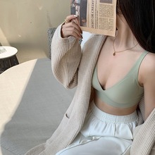 新品3d液态果冻软支撑日单裸感深V无痕内衣女大胸显小胸聚拢文胸