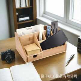 现代简约家用木质置物架办公室桌面实木收纳架多用途木制置物架