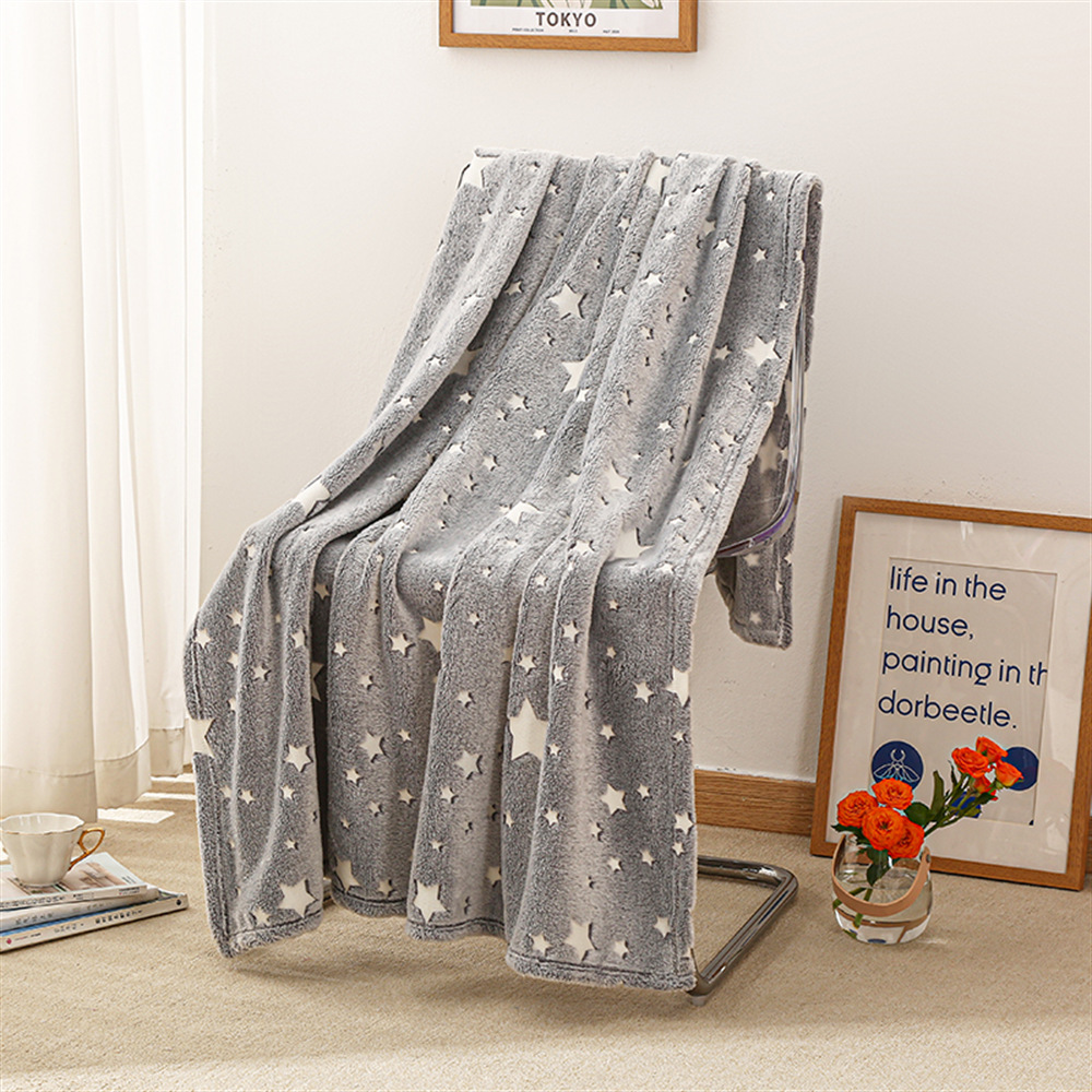 Fabricante recto transfronterizo amazon franela luminosa manta suave y cómoda siesta manta