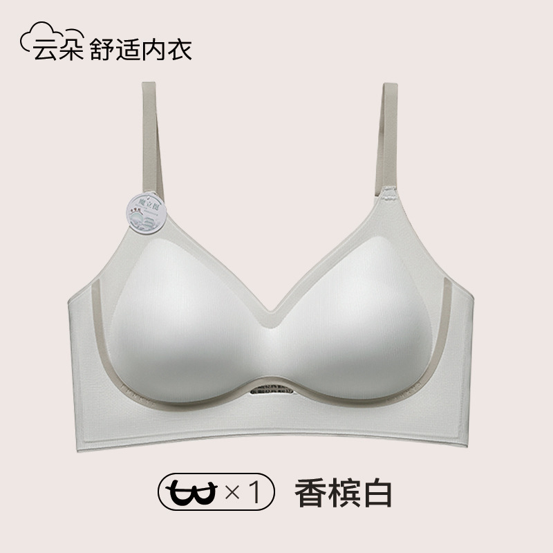 无痕全固定杯小胸聚拢内衣女无钢圈收副乳防下垂无磁调整型文胸罩|undefined