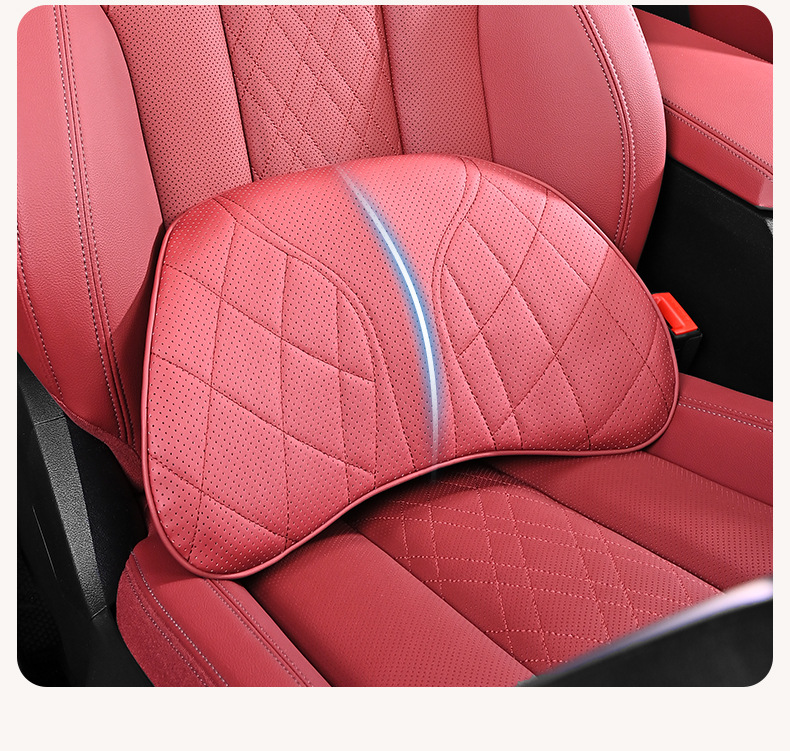Car Lumbar Support, Universal Car Headrest, Memory Foam Neck Pillow, Seat Cushion with Original Car Texture