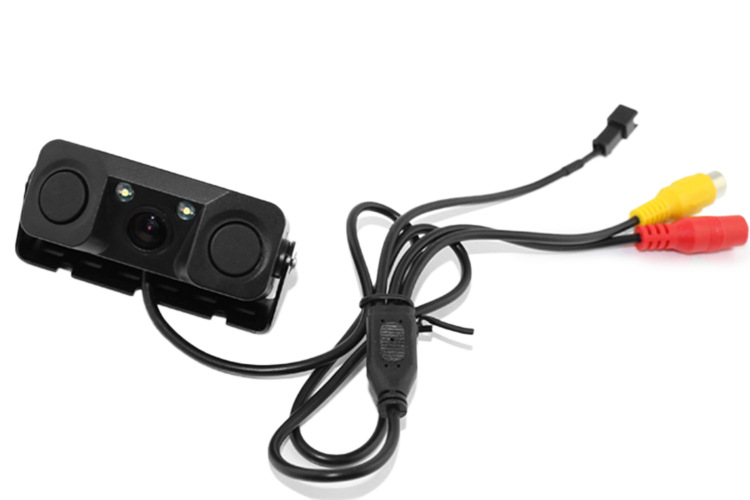 Integrated Reversing Camera System with Smart Reversing Radar, No-Drill Installation, Three-In-One Camera, Radar Image, Alarm, and Sound