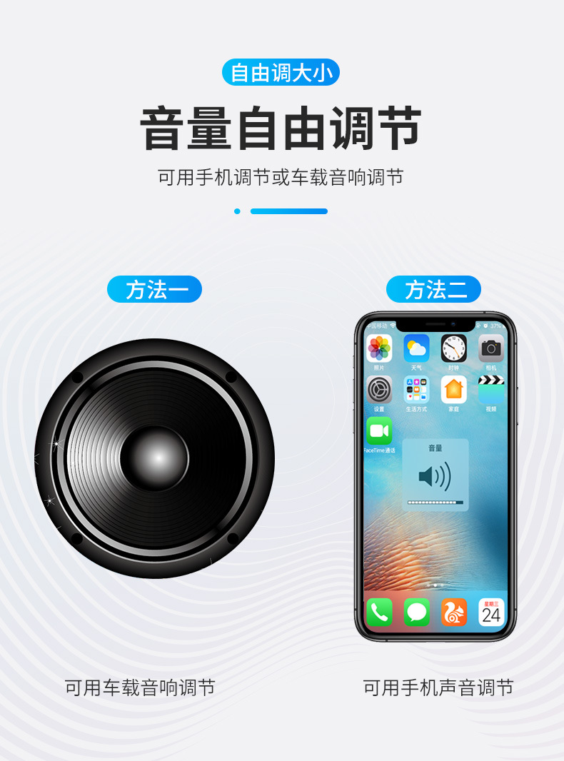 Suitable for Car Bluetooth Receiver Lossless Sound Quality Mp3 Player Music Conversion Car Cigarette Lighter with Charging