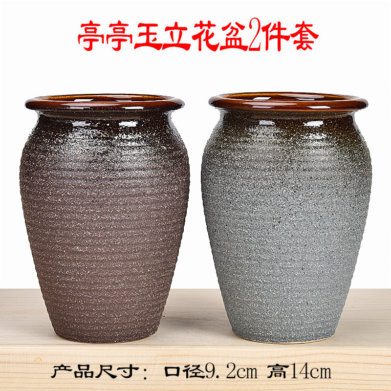 多肉植物の植木鉢卸売セラミック植物粗い陶器レトロ無地焼成紫砂クリエイティブ大小直径シンプルなクロスボーダー|undefined