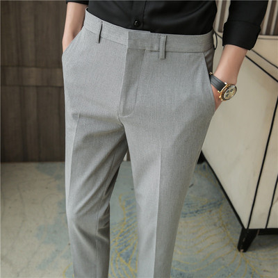 men's wear wholesale Korean Edition Self cultivation Solid Ninth pants man DP Western-style trousers Elastic force Feet Nine points Western-style trousers