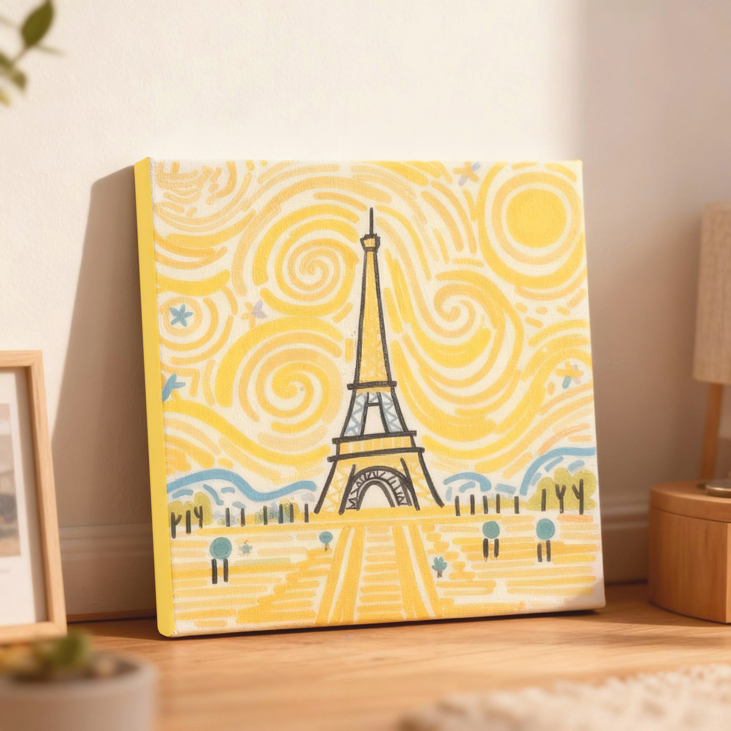 Transfronterizo nuevo mundo pinturas al óleo digital con marco diy acrílico rellenado a mano curar pinturas decorativas paisajísticas