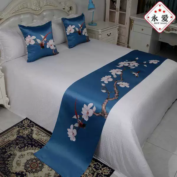 Bed runner, bed end throw, high-end luxury hotel bedding, home use, European-style simple and light luxury bed cover