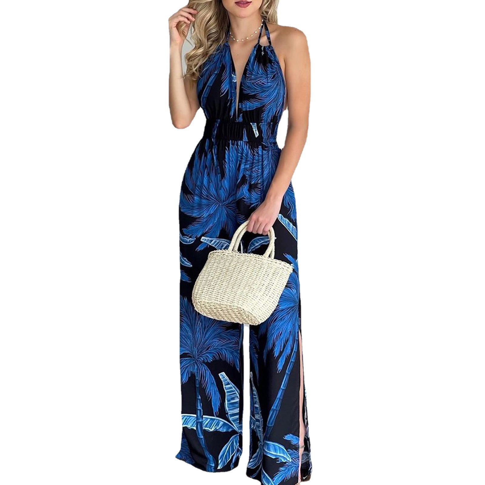 Women's Dress Digital Printing Colorful Jumpsuit Lady Dress