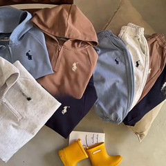 Children's Suit 2024 Spring and Autumn New Korean Style Embroidered Hooded Sweatshirt Baby Sweatpants Two-piece Set for Boys and Girls