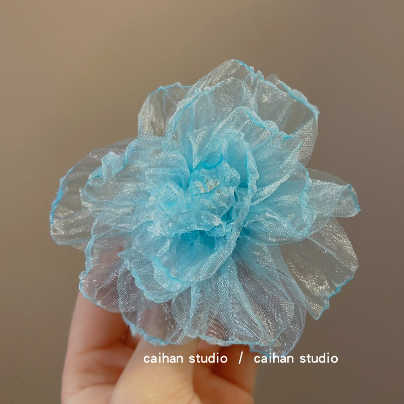Pinza per capelli camelia donna grande molletta a forma di fiore_voghion.com