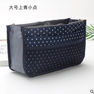2026 New Korean Style Floral 16-Color Double Zipper Storage Bag Inner Liner Bag Thickened Tote Organizer Bag