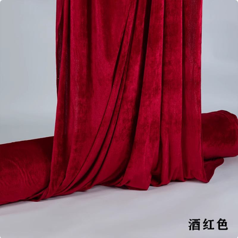 婚礼金丝绒布幔红色绒布舞台幕布婚庆背景布置纱幔网红打卡背景幔|undefined