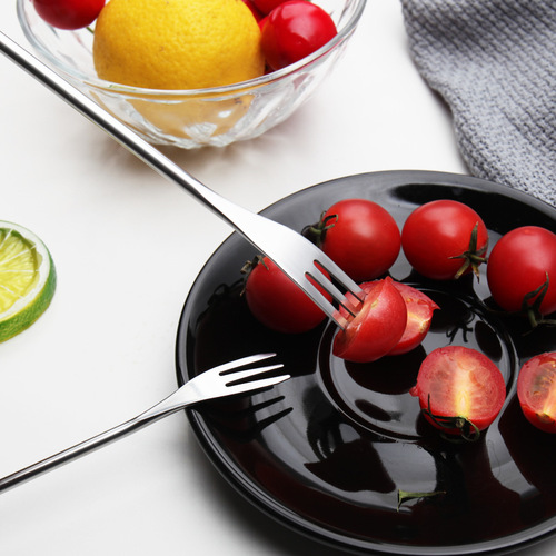 Solid wood handle fruit fork set hot pot fork cheese cheese fork barbecue needle fork dessert fork gadget