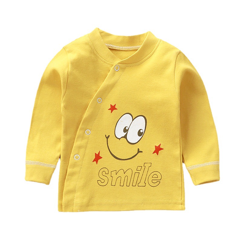 Infant cotton clothes autumn clothes newborn winter bottoming underwear men and women baby one piece long sleeve top