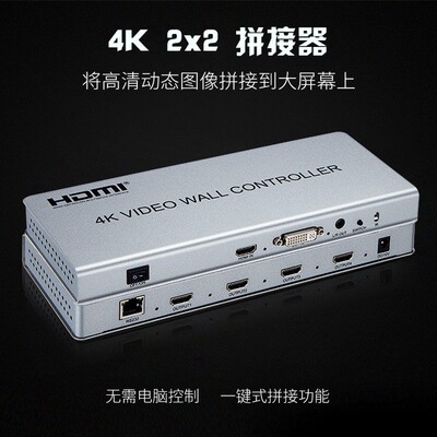 2x2 4K видеостенс -контроллер 4K SPISING HDMI2*2 Сплайтер 4 -Процессор сшивания экрана.