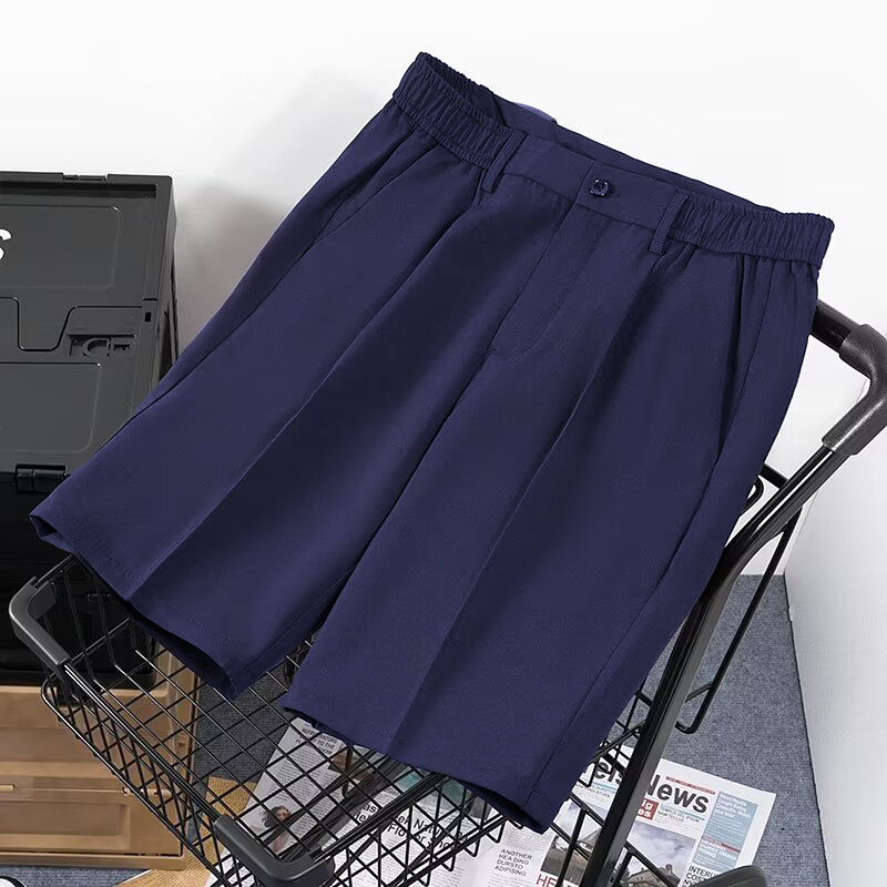 Pantalones cortos de lujo ligero para hombres, pantalones de cinco puntos, cintura elástica, pantalones de verano, comercio exterior, lotes transfronterizos