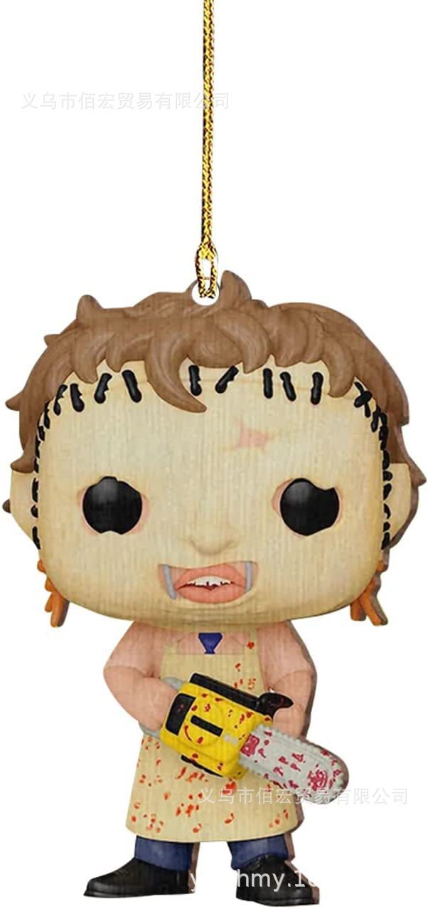 Nuevo árbol de Navidad colgante de terror colgante de automóvil plano decoración personajes de Halloween regalos colgante zombie horror image 10