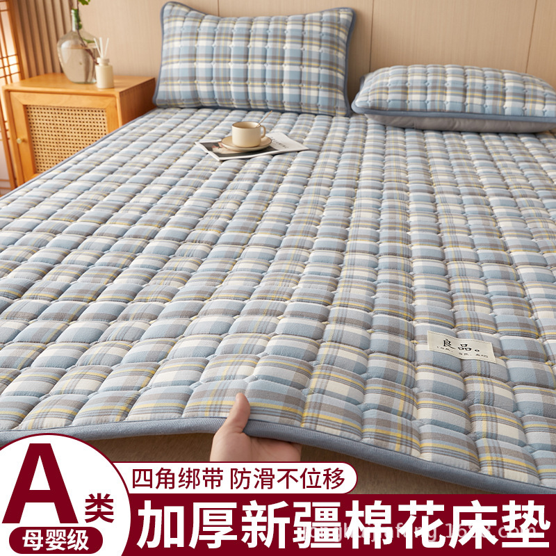 Xinjiang Cotton Mattress Pad Thin Mattress Cover Dormitory Student Non-Slip Folding Mattress Thin Mattress Bed Protector Base Layer