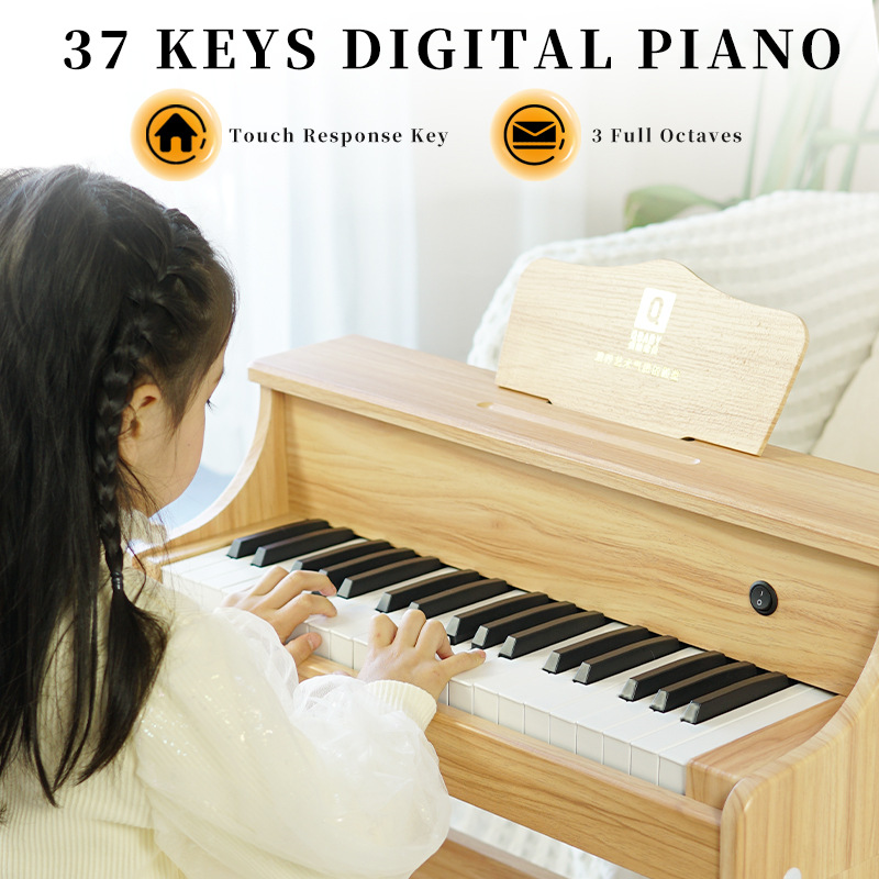 Piano electrónico para niños principiante piano puede tocar madera Año Nuevo piano infantil bebé música juguete regalo