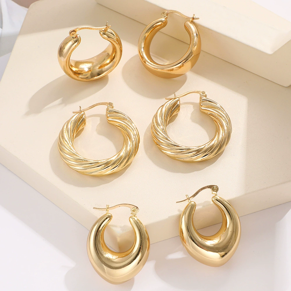 国秀 Retro earrings, set, European style, 3 pair