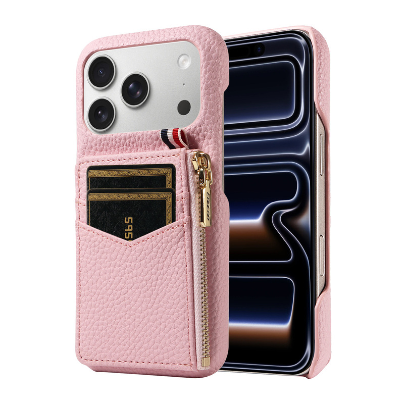 Suitable for Apple 15Promax All-Inclusive Mobile Phone Leather Case Zipper with Card Slot Iphone14 Protective Case Business Men and Women Suitable for Apple 15Promax All-Inclusive Mobile Phone Leather Case Zipper with Card Slot Iphone14 Protective Case Business Men and Women