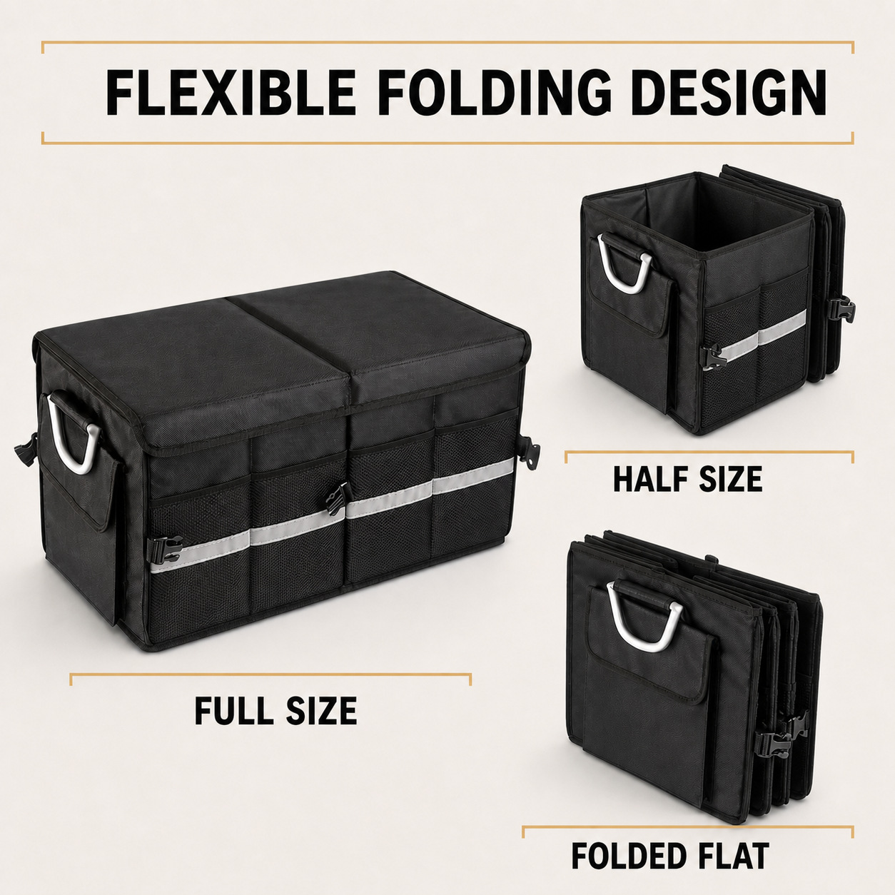 Car trunk storage box Large Capacity car folding storage box Oxford fabric car rear storage box