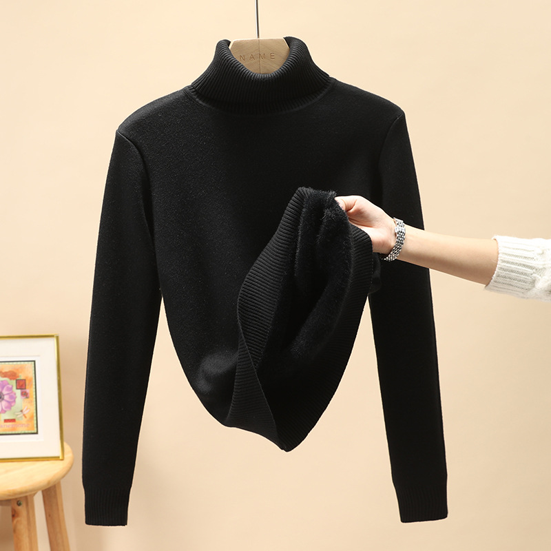 【Ploves】 369 turtleneck sweater-black