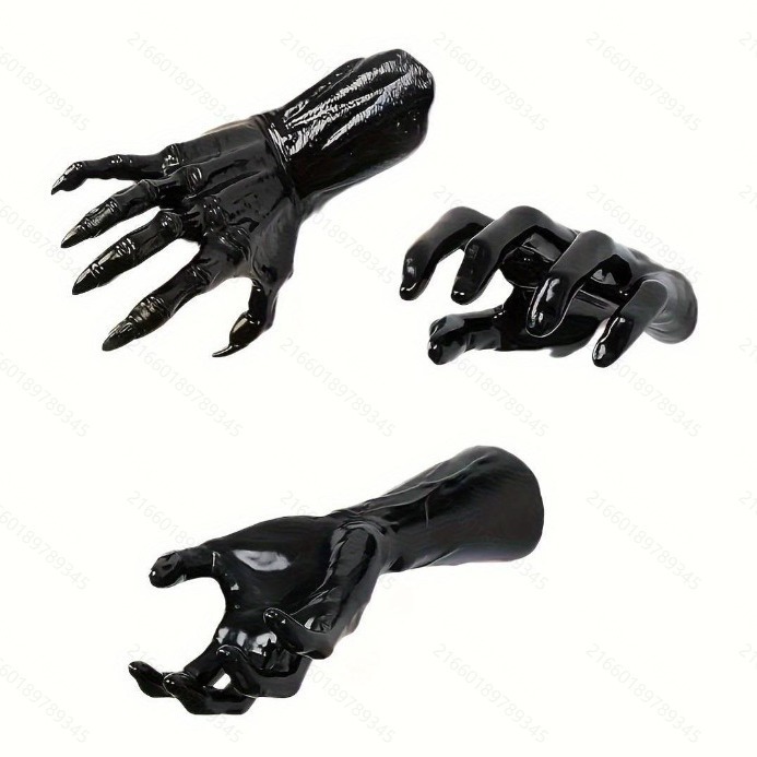 Halloween diablo mano pvc decoración gótico pared colgante arte escultura diablo mano casa pared colgante