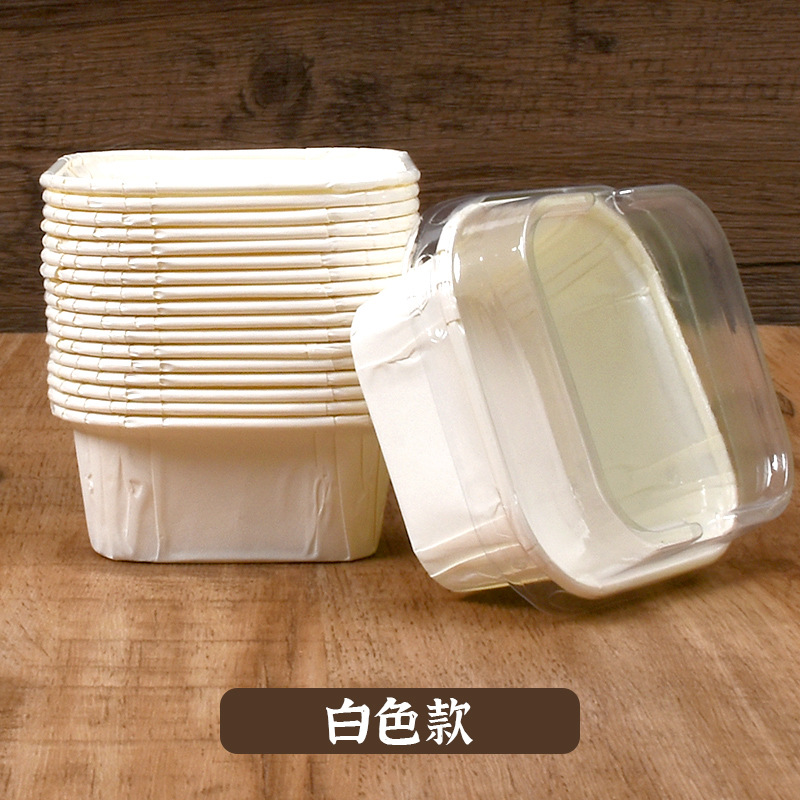 Grueso resistente a altas temperaturas cuadrado al vapor pastel muffin taza de la hornada titular papel película oro y plata rollo con tapa