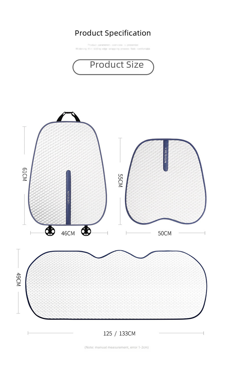 Car Cushion Four Seasons Universal Summer Ice Silk Seat Cool Cushion Women's Car Cushion Half Bag Seat Cover Ventilated Seat Cushion