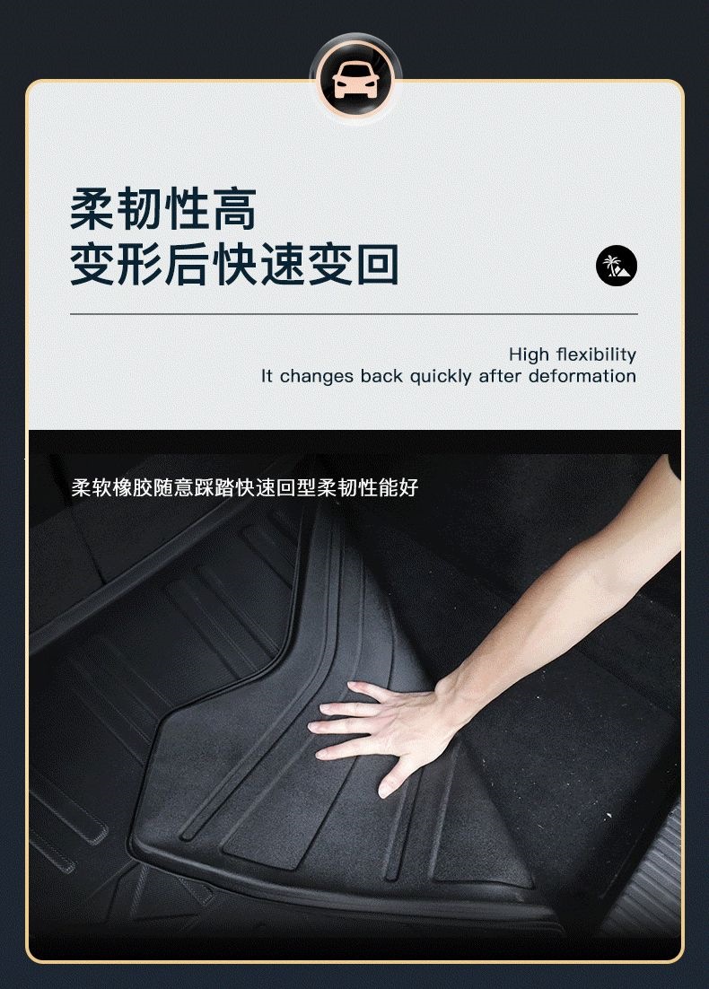 Suitable for Volkswagen - TPE trunk mat for Passat, Tayron, Sagitar, Lavida, Bora, Magotan, waterproof trunk mat