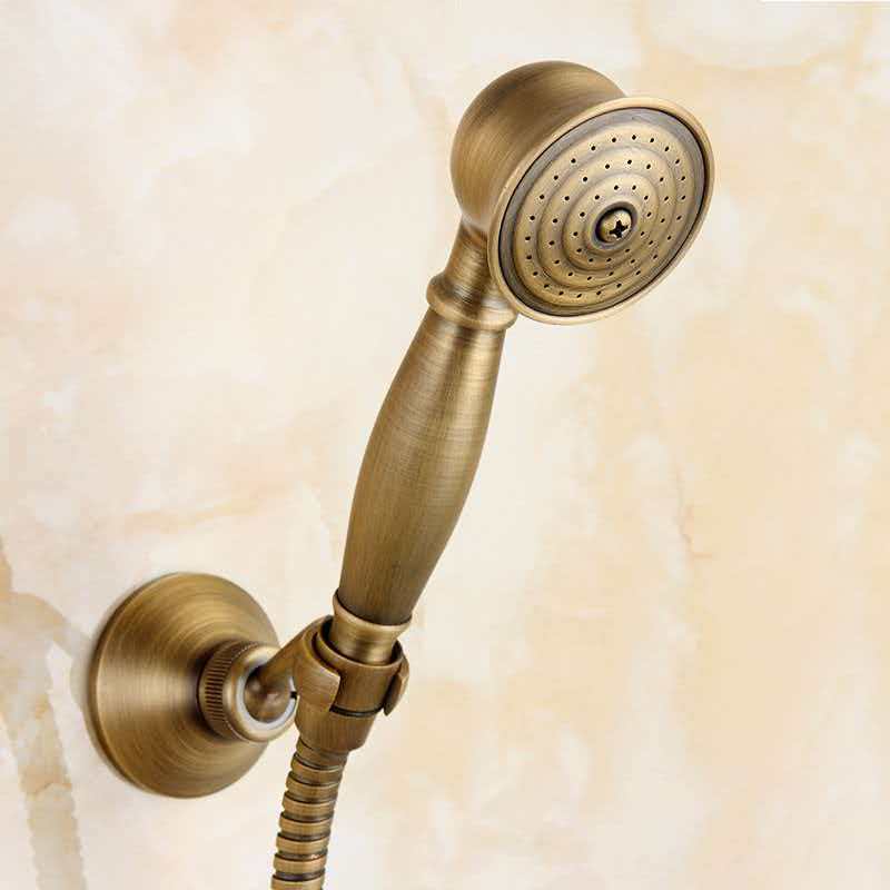 All-Copper Antique-Style Showerhead with Pressure Boost, Handheld Showerhead, Retro Household Pressure-Enhanced Shower Accessory, Water Heater Parts