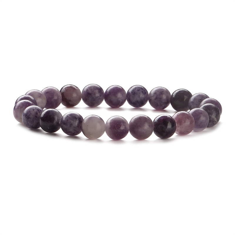 Fábrica directa de piedra natural pino blanco pulsera de cuentas orquídea pulsera acabado joyería pulsera multicolor al por mayor para hombres y mujeres