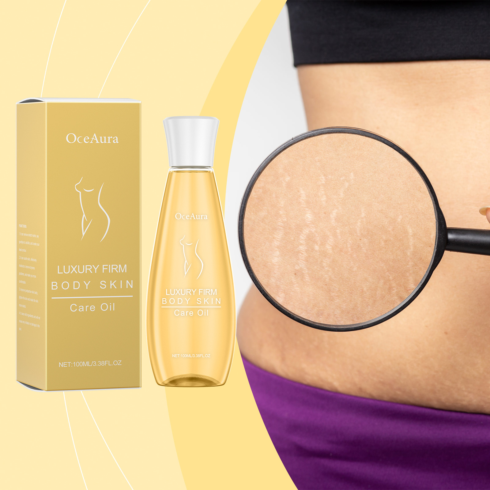 OCEAURA Skin Care Oil Pregnancy Skin Care Gentle Care Moisturizing Soft and Tight Skin Care Oil