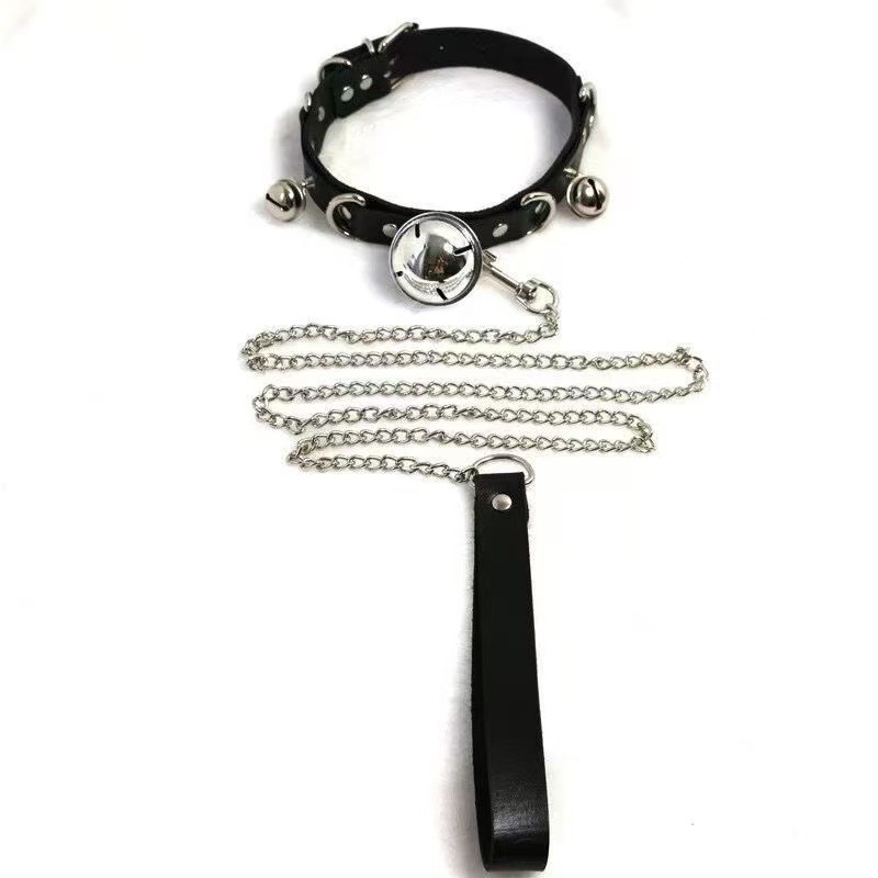 Bell Collar Neck Harness with Traction Rope for Role-Playing — detail image 10