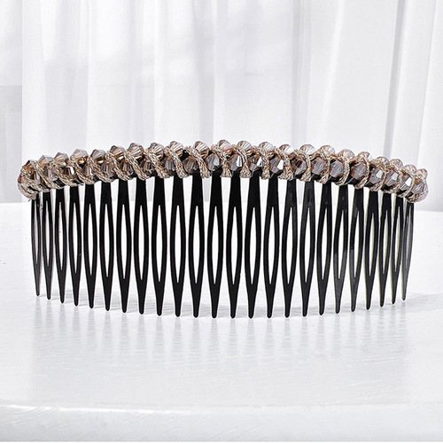 Crystal Hair Comb Bangs Comb Inverted Comb Hairpin Korean Hair Accessory Adult Hairpin Back of Head Broken Hair Organizer Wholesale