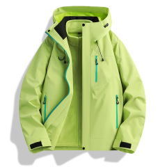 跨境冲锋衣男女三合一秋冬季新款可拆卸防风登山服郊游露营防水外