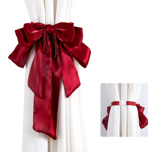 Cross-Border Wedding Curtains, Punch-Free Straps, Wedding Room Curtain Decoration, Woman's Bedroom Room Curtain Hangings