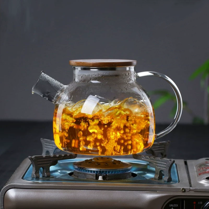 Glass teapot, capacious flavored tea, style