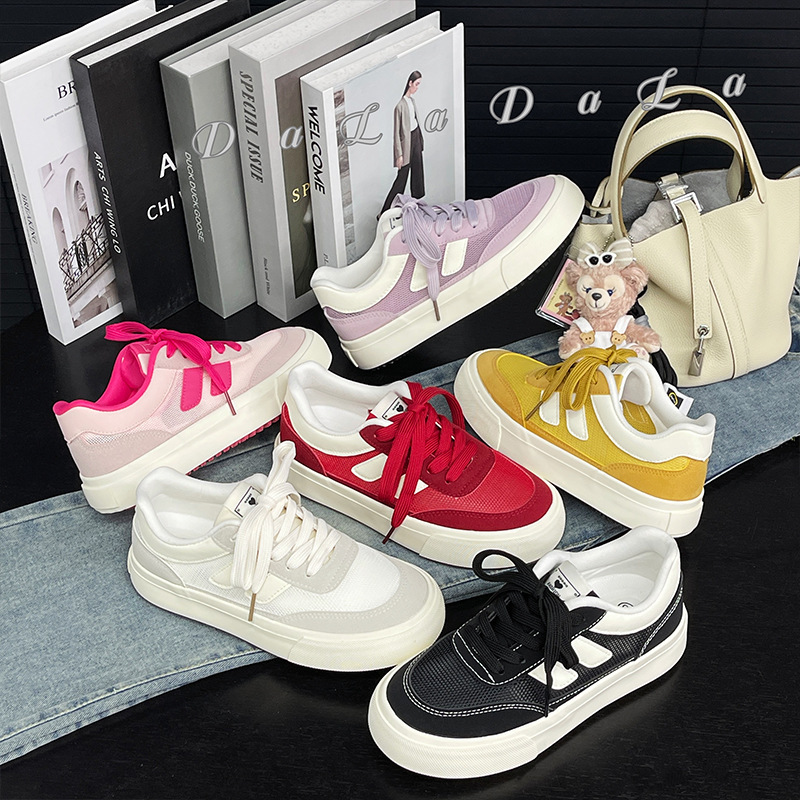 2025 Summer New Thick-soled Canvas Mesh Breathable Female Niche Design Retro Hong Kong Style Sneakers Student Casual 2025 Summer New Thick-soled Canvas Mesh Breathable Female Niche Design Retro Hong Kong Style Sneakers Student Casual