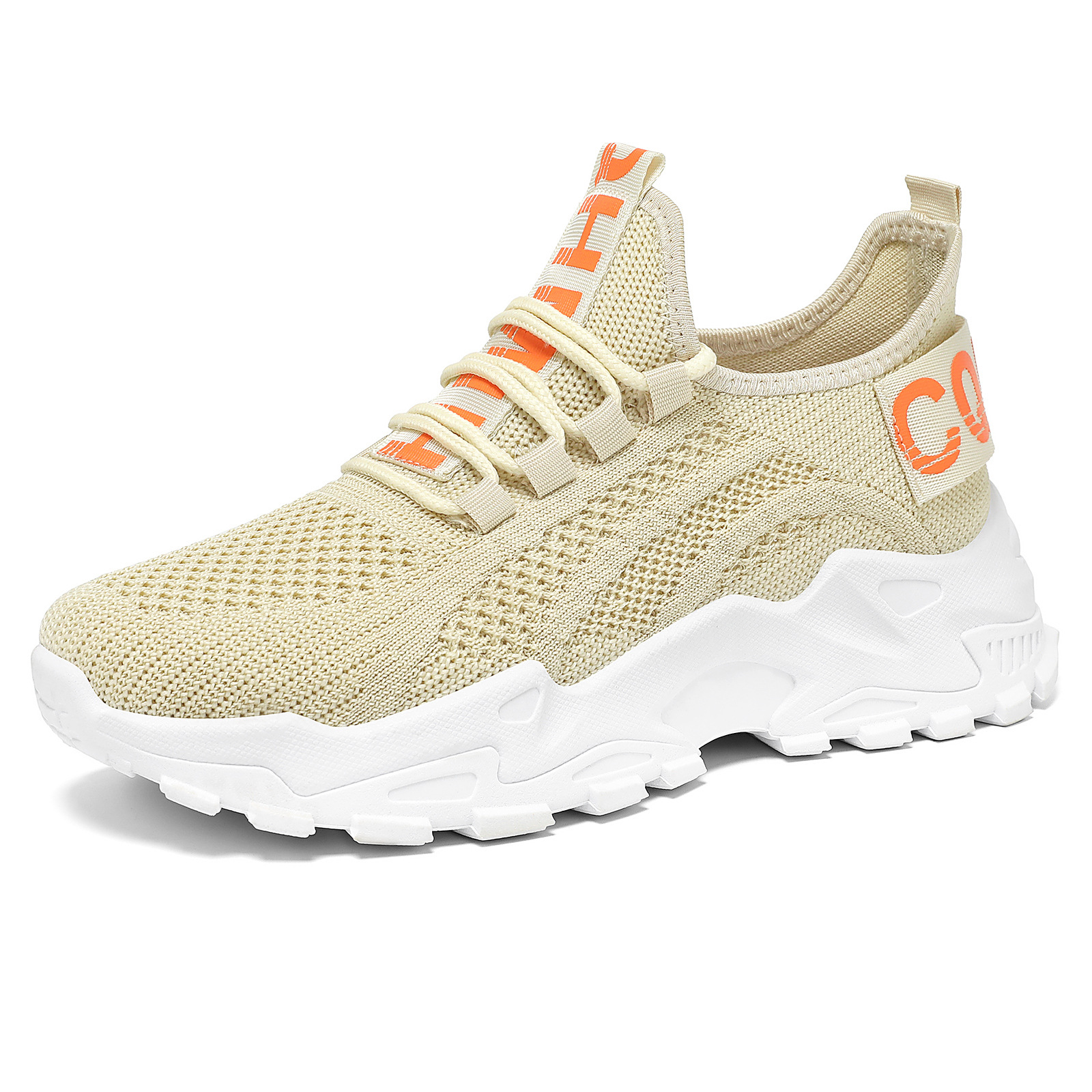 Zapatos de mujer primavera zapatos casuales de mujer altura de suela gruesa zapatos de suela suave no se cansa zapatos de malla de pies cómodos zapatos de tejido transpirables