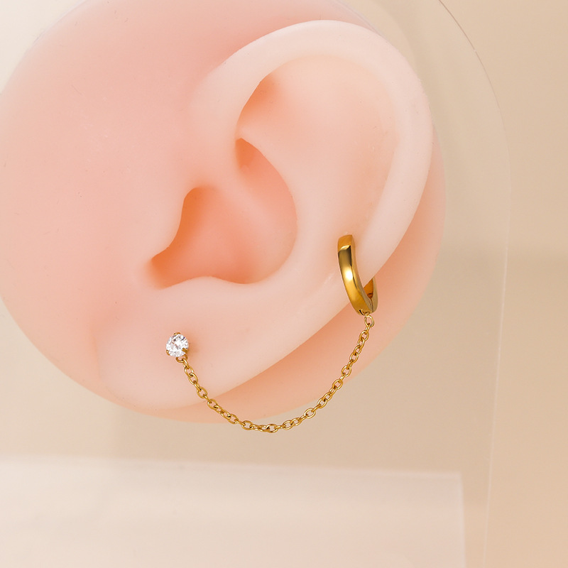Ear Studs Classification 1 Piece 316L Stainless Steel Ear Cartilage Rings & Studs Star Waterproof Non Tarnish Surgical Steel Women'S